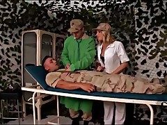 Injured soldier blown by sexy be concerned